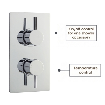 Delphi Atom Chrome Dual Concealed Shower Set with Slide Rail Kit | Product Image