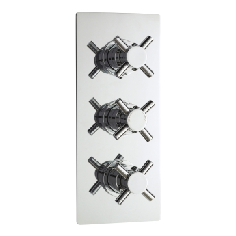 Delphi Axiom Crosshead Chrome 2-Outlet Triple Concealed Shower Valve | Product Image