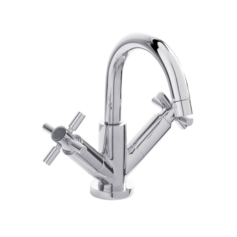 Delphi Axiom Crosshead Chrome Swivel Spout Mono Basin Mixer Tap (inc Press Top Waste) | Product Image