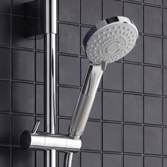 Delphi Axiom Lever Chrome Dual Concealed Shower Set with Slide Rail Kit | Product Image