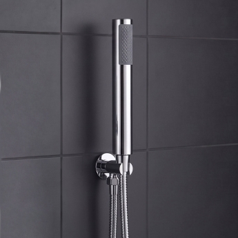 Delphi Axiom Lever Chrome Dual Concealed Shower Set with Large Drencher Head and Handset | Product Image