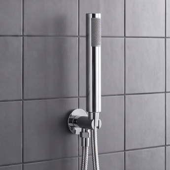 Delphi Axiom Lever Chrome Dual Concealed Shower Set with Fixed Head and Handset | Product Image