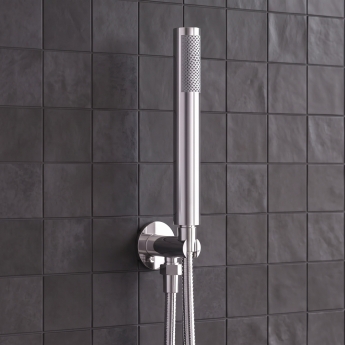 Delphi Axiom Lever Chrome Triple Concealed Shower Set with Large Drencher Head and Handset | Product Image