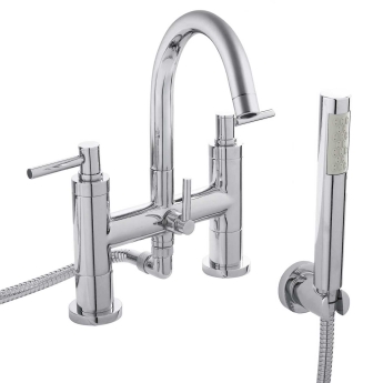 Delphi Axiom Dual Lever Chrome Bath Shower Mixer Tap Deck Mounted | Product Image