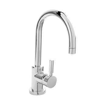 Delphi Axiom Lever Chrome Side Lever Mono Basin Mixer Tap (inc Press Top Waste) | Product Image