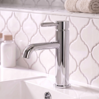 Delphi Axiom Lever Chrome Single Lever Mono Basin Mixer Tap (inc Press Top Waste) | Product Image