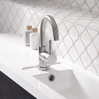 Delphi Axiom Lever Chrome Side Lever Mono Basin Mixer Tap (inc Press Top Waste) | Product Image