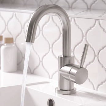 Delphi Axiom Lever Chrome Side Lever Mono Basin Mixer Tap (inc Press Top Waste) | Product Image