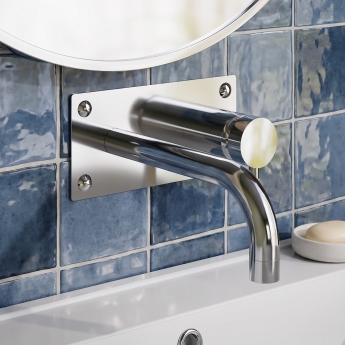 Delphi Axiom Lever Chrome Wall Mounted Basin/Bath Filler Tap | Product Image
