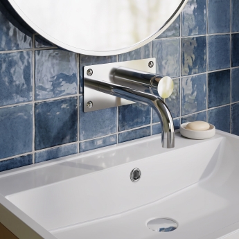 Delphi Axiom Lever Chrome Wall Mounted Basin/Bath Filler Tap | Product Image