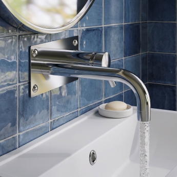Delphi Axiom Lever Chrome Wall Mounted Basin/Bath Filler Tap | Product Image