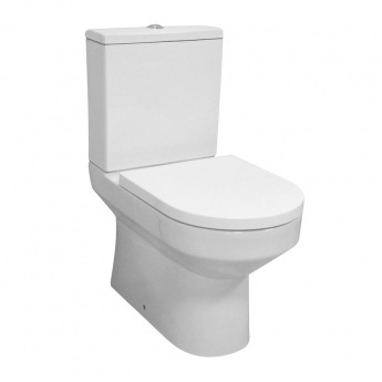 Delphi Bayeux2 Rimless Fully Back to Wall Close Coupled Toilet with Push Button Cistern - Soft Close Seat