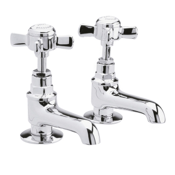 Delphi Belgravia Chrome Basin Taps Pair | Product Image