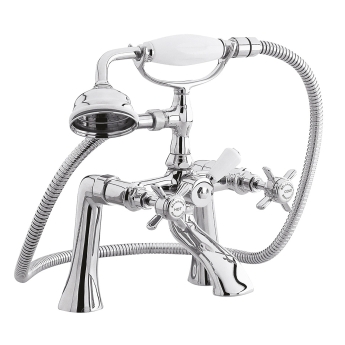 Delphi Belgravia Chrome Pillar Mounted Bath Shower Mixer Tap | Product Image