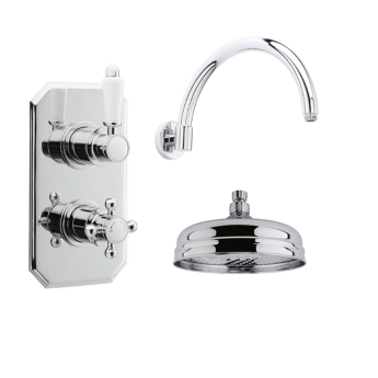 Delphi Belgravia Chrome Dual Concealed Shower Set with Fixed Head | Product Image
