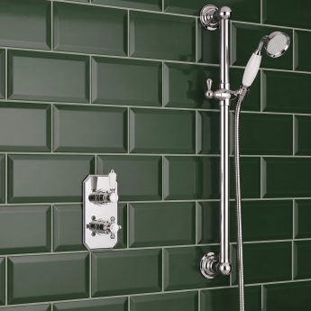Delphi Belgravia Chrome Dual Concealed Shower Set with Slide Rail Kit | Product Image