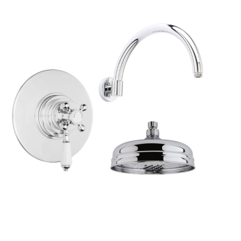 Delphi Belgravia Chrome Dual Concentric Concealed Shower Set with Fixed Head | Product Image