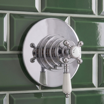 Delphi Belgravia Chrome Dual Concentric Concealed Shower Set with Slide Rail Kit | Product Image