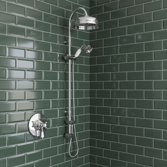 Delphi Belgravia Chrome Dual Concentric Concealed Shower Set with Rigid Riser Kit | Product Image