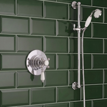 Delphi Belgravia Chrome Dual Concentric Concealed Shower Set with Slide Rail Kit | Product Image
