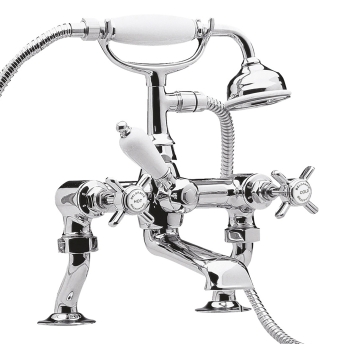 Delphi Belgravia Chrome Luxury Cranked Bath Shower Mixer Tap | Product Image