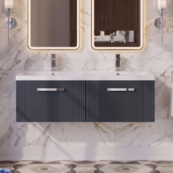 Delphi Bentley 1200mm 2-Drawer Wall Hung Vanity Unit | Product Image