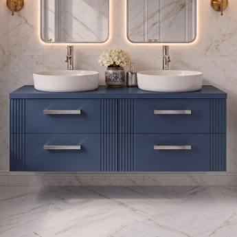 Delphi Bentley Blue 1200mm 4-Drawer Wall Hung Countertop Vanity Unit | Product Image