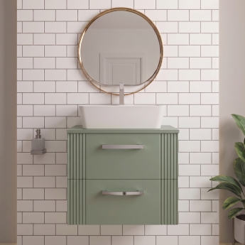 Delphi Bentley 600mm 2-Drawer Wall Hung Countertop Vanity Unit | Product Image