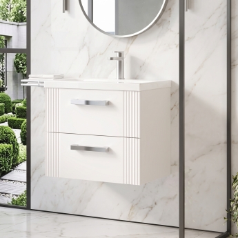 Delphi Bentley 600mm 2-Drawer Wall Hung Vanity Unit | Product Image