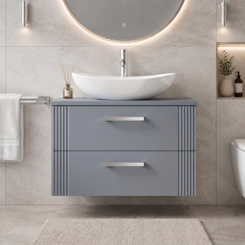 Delphi Bentley 800mm 2-Drawer Wall Hung Countertop Vanity Unit | Product Image