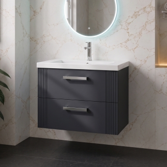 Delphi Bentley 800mm 2-Drawer Wall Hung Vanity Unit | Product Image