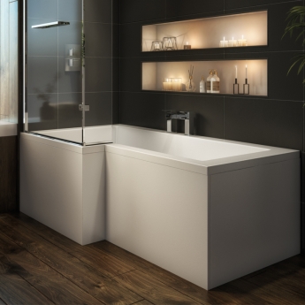 Delphi Berg L-Shaped Front Bath Panel 515mm H x 1500mm W - White