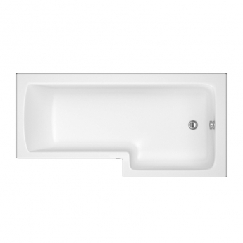Delphi Berg L-Shaped Premier Shower Bath 1700mm x 700/850mm - Right Handed