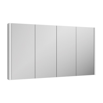 Delphi Berg Gloss White 1200mm 4-Door Mirrored Bathroom Cabinet | Product Image
