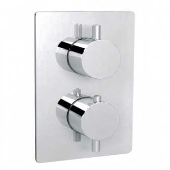Delphi Bilbrook Thermostatic Dual Concealed Mixer Shower with Fixed Shower Head - Chrome | Product Image