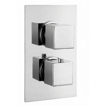 Delphi Bramwell Thermostatic Dual Concealed Mixer Shower with Fixed Shower Head - Chrome | Product Image