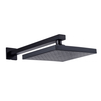 Delphi Bramwell Thermostatic Dual Concealed Mixer Shower with Fixed Shower Head - Black | Product Image