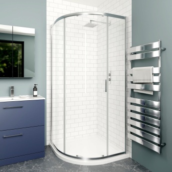 Delphi Calibre Chrome 6mm 1-Door Quadrant Shower Enclosure 900mm x 900mm | Product Image