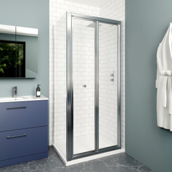 Delphi Calibre Chrome 4mm Bi-Fold Shower Door (1900mm High) | Product Image
