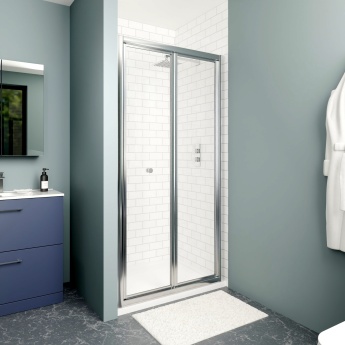 Delphi Calibre Chrome 4mm Bi-Fold Shower Door 1000mm Wide | Product Image