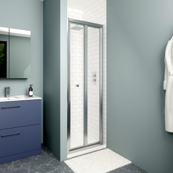 Delphi Calibre Chrome 4mm Bi-Fold Shower Door 700mm Wide | Product Image