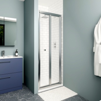Delphi Calibre Chrome 4mm Bi-Fold Shower Door 760mm Wide | Product Image