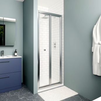 Delphi Calibre Chrome 4mm Bi-Fold Shower Door 800mm Wide | Product Image