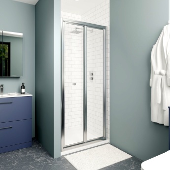 Delphi Calibre Chrome 4mm Bi-Fold Shower Door (1900mm High) | Product Image