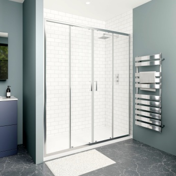 Delphi Calibre Chrome 6mm Double Sliding Shower Door (1900mm High) | Product Image