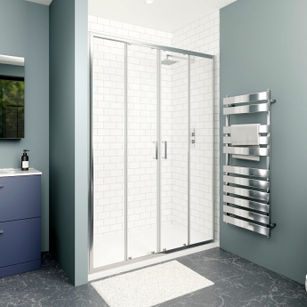 Delphi Calibre Chrome 6mm Double Sliding Shower Door (1900mm High) | Product Image