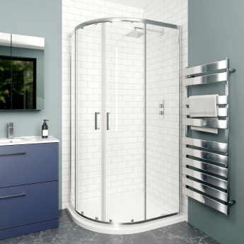 Delphi Calibre Chrome 6mm Offset Quadrant Shower Enclosure (1900mm High) | Product Image