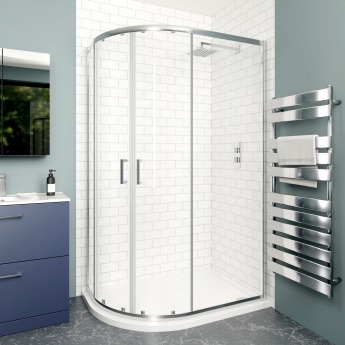 Delphi Calibre Chrome 6mm Offset Quadrant Shower Enclosure | Product Image