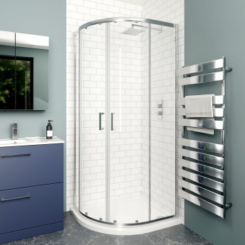 Delphi Calibre Chrome 6mm Offset Quadrant Shower Enclosure (1900mm High) | Product Image