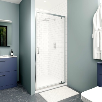 Delphi Calibre Chrome 6mm Pivot Shower Door 1000mm Wide | Product Image